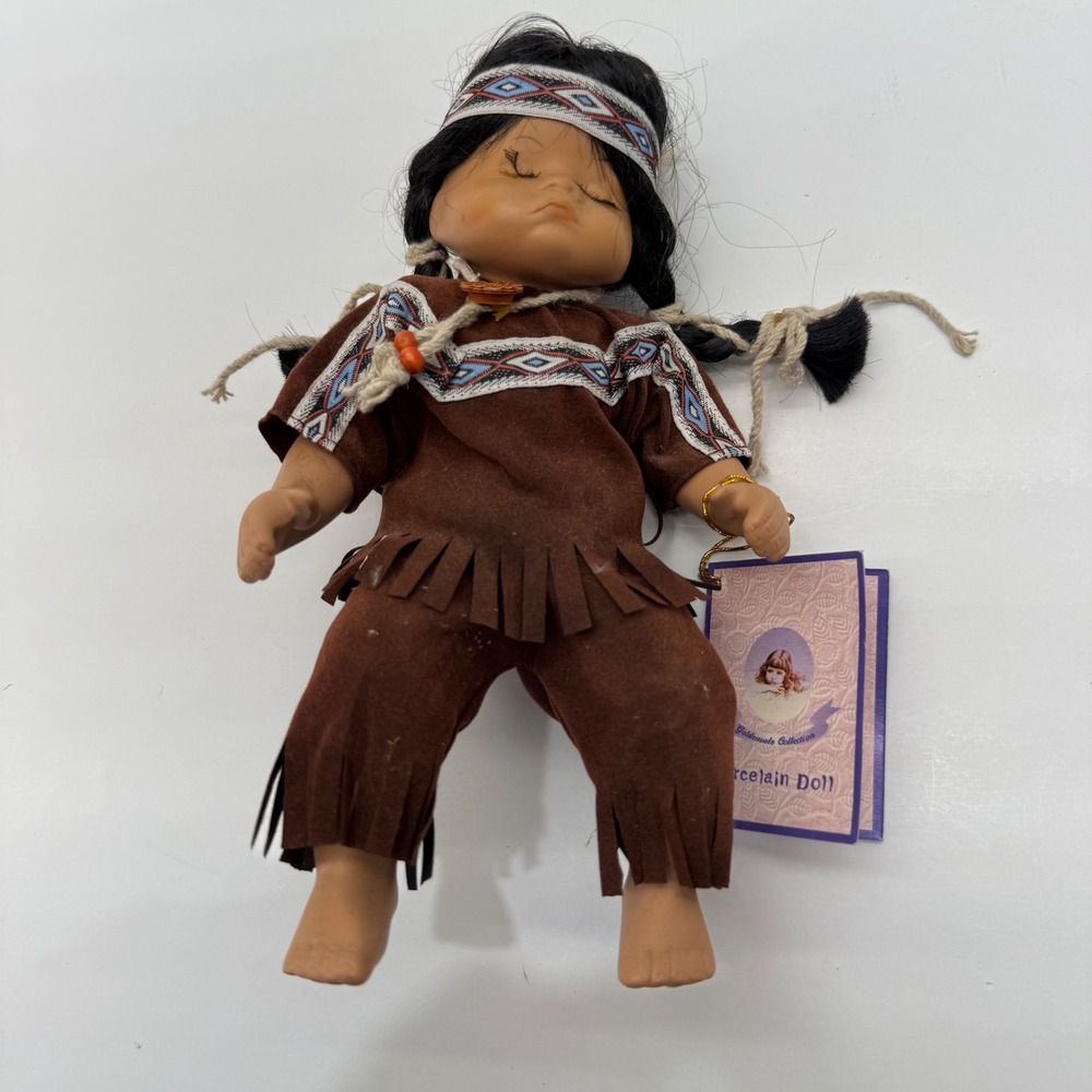 Goldenvale Collection Maxine Porcelain Doll Limited Edition 1/2000 Brown 9 inch
